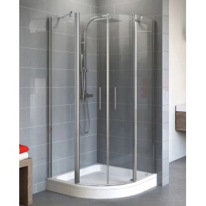 Schulte ExpressPlus Runddusche AlexaStyle2.0 mit Duschwanne, 80x80cm. Elegante Duschkabine im Badezimmer.