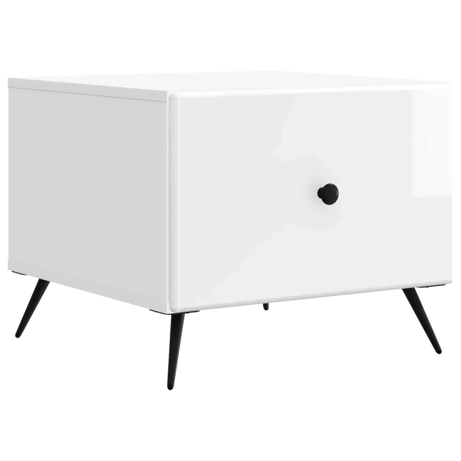 vidaXL Couchtisch Hochglanz Weiß 49 x 50 x 40 cm Holzwerkstoff 895659
