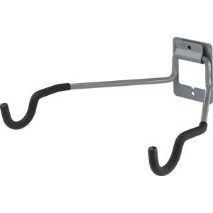 Grauer LUX Schwerlasthaken U-Profil für Wandmontage, belastbar bis 22,5 kg.