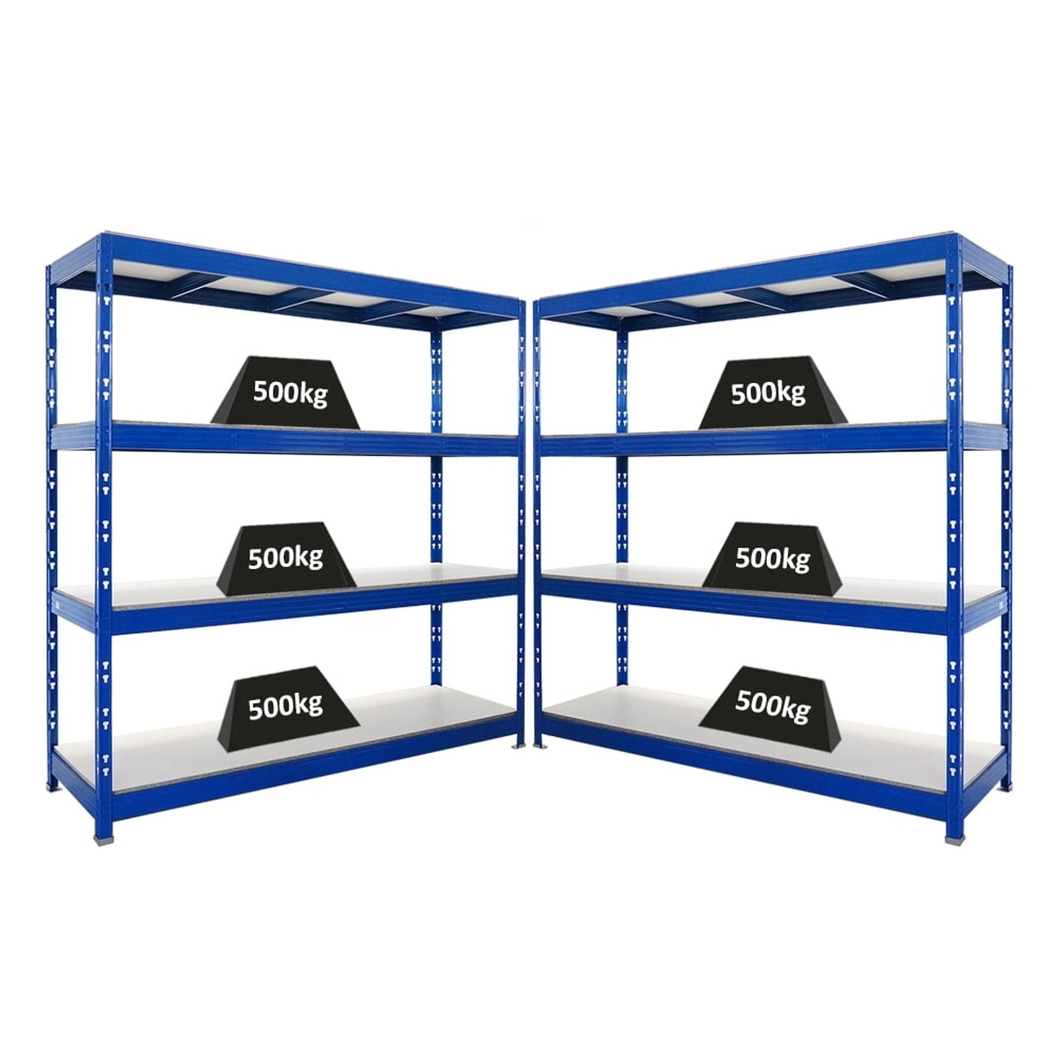 PROREGAL Mega Deal 2x Profi Schwerlastregal Rhino HxBxT 200x200x60cm 4 Mela günstig online kaufen