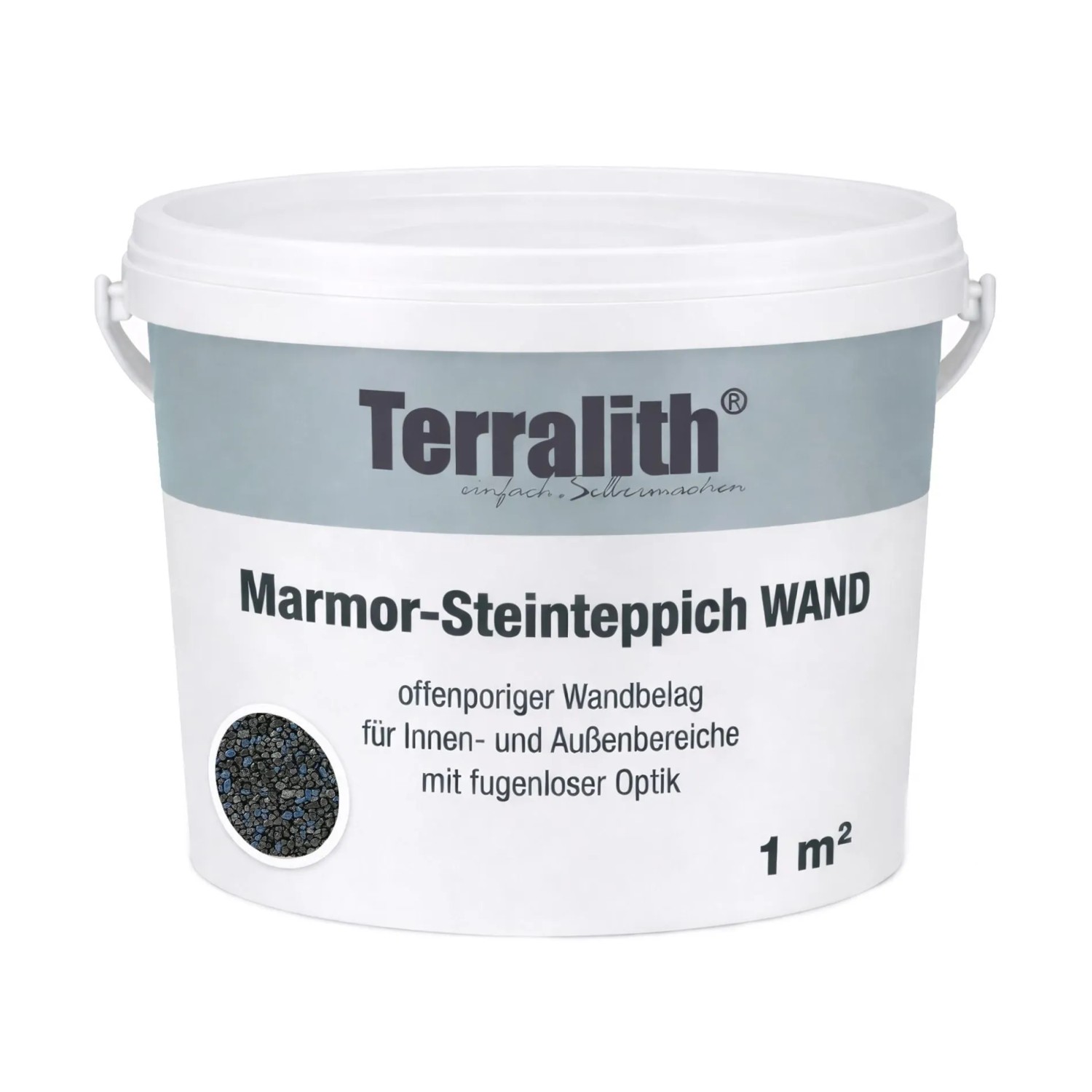Terralith Metallic Steinteppich Wand Metallic Mix 302 für 1 m²