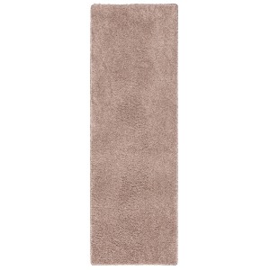 Snapstyle Langflor Teppichläufer Milano in Mauve, 100x300cm. Hochflor Teppich für Wohnräume.