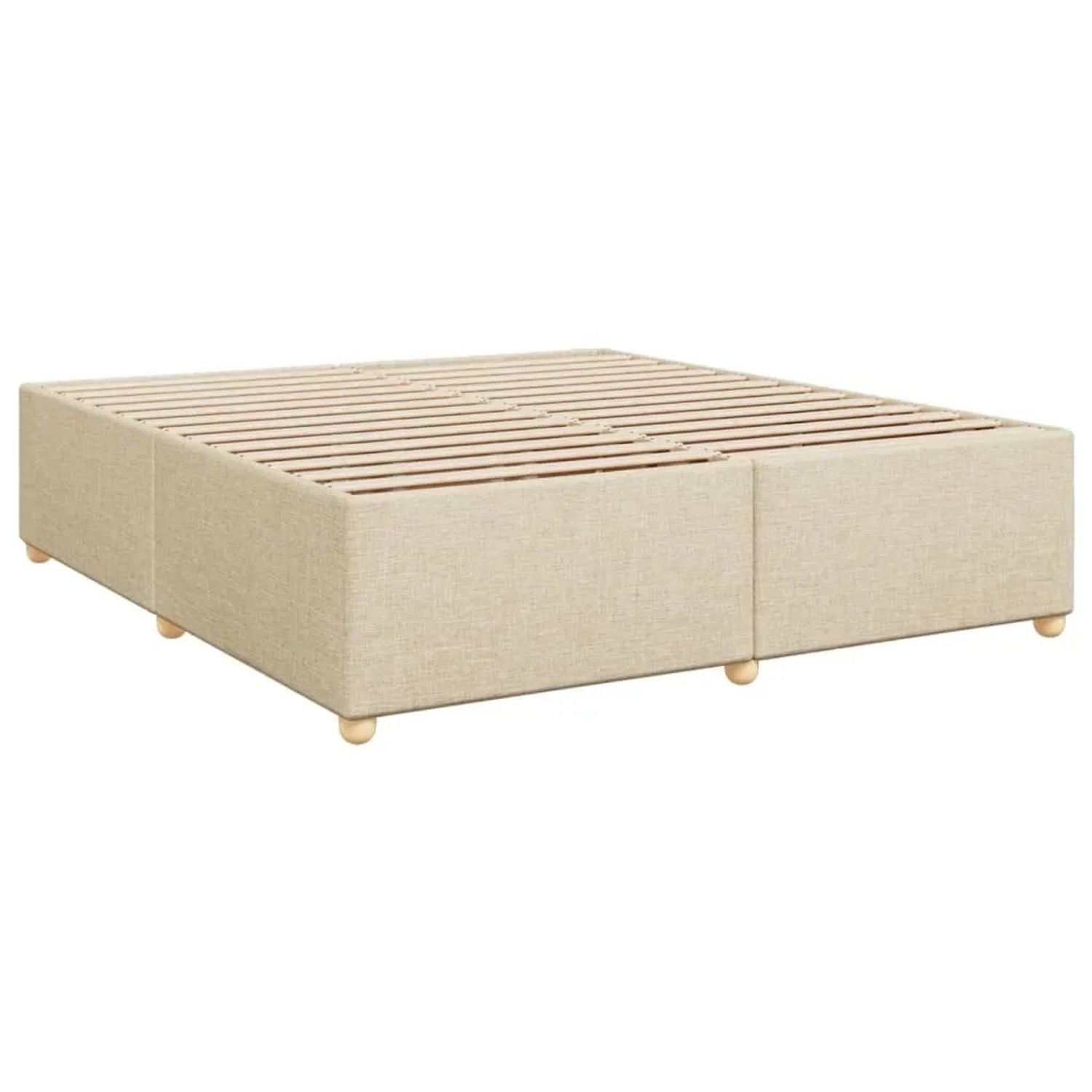 vidaXL Bettgestell ohne Matratze Creme 200x200 cm Stoff 3284762 günstig online kaufen