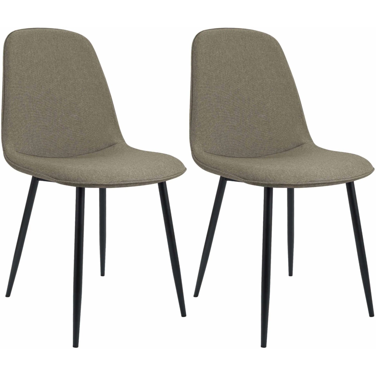 CLP 2er Set Esszimmerstuhl Maryam taupe/Stoff