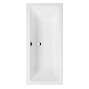 Weiße Kronenbach Duo-Badewanne Cube, 190x90 cm, aus Acryl. Rechteckige Form.
