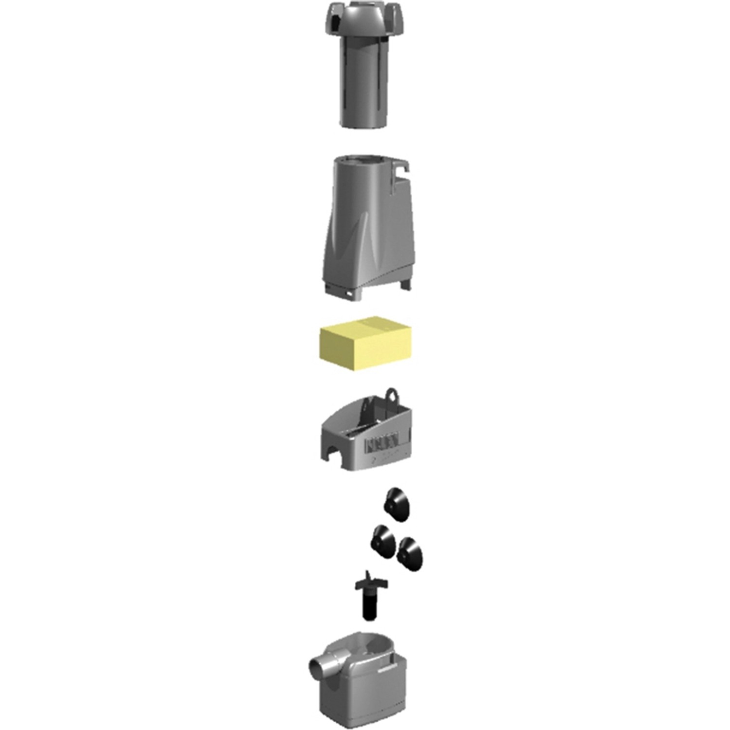 Eheim Skim 350 Oberflächenabsauger, Einzelteile im Überblick für Aquarium Filter.