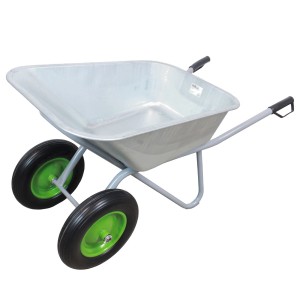 TRUTZHOLM Zweirad-Schubkarre mit PU-Rädern, 150 l Volumen und 150 kg Traglast.