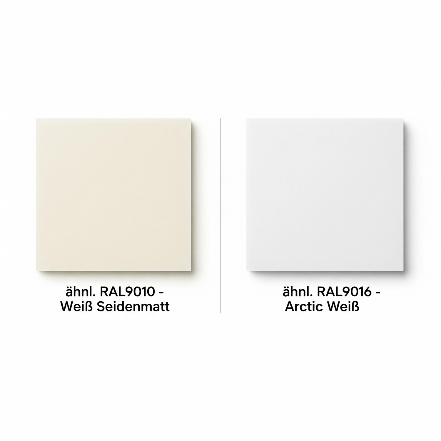 Farbmuster: GetaDoor Zimmertür CPL Arctic Weiß und Weiß Seidenmatt.