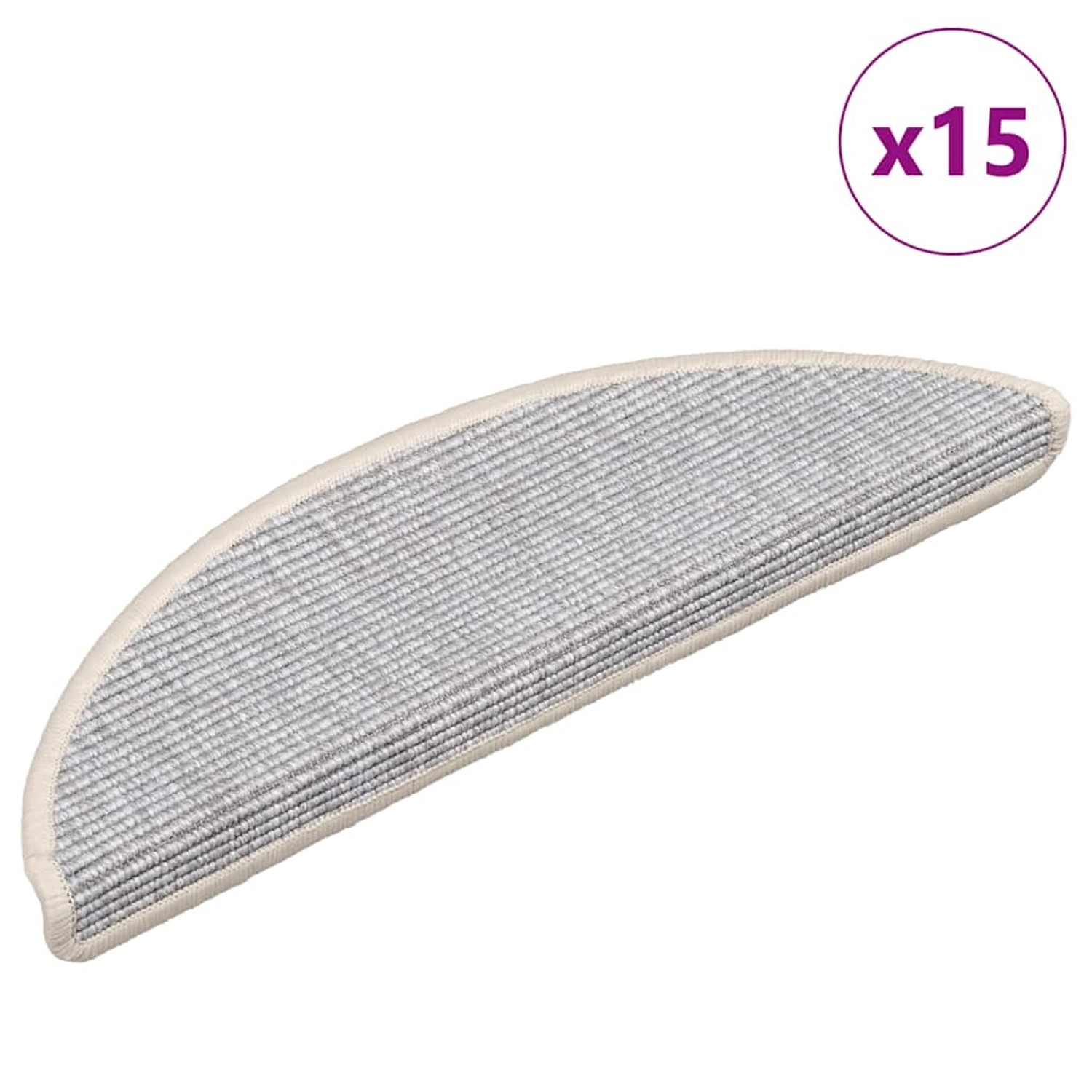 vidaXL Stufenmatten 15 Stk 56x17x3 cm Silber Halbrund 326895 günstig online kaufen