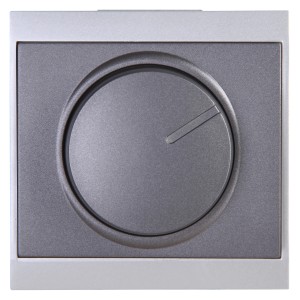 Kopp Dimmerabdeckung Malta Anthrazit für Druck-/Wechselschalter.