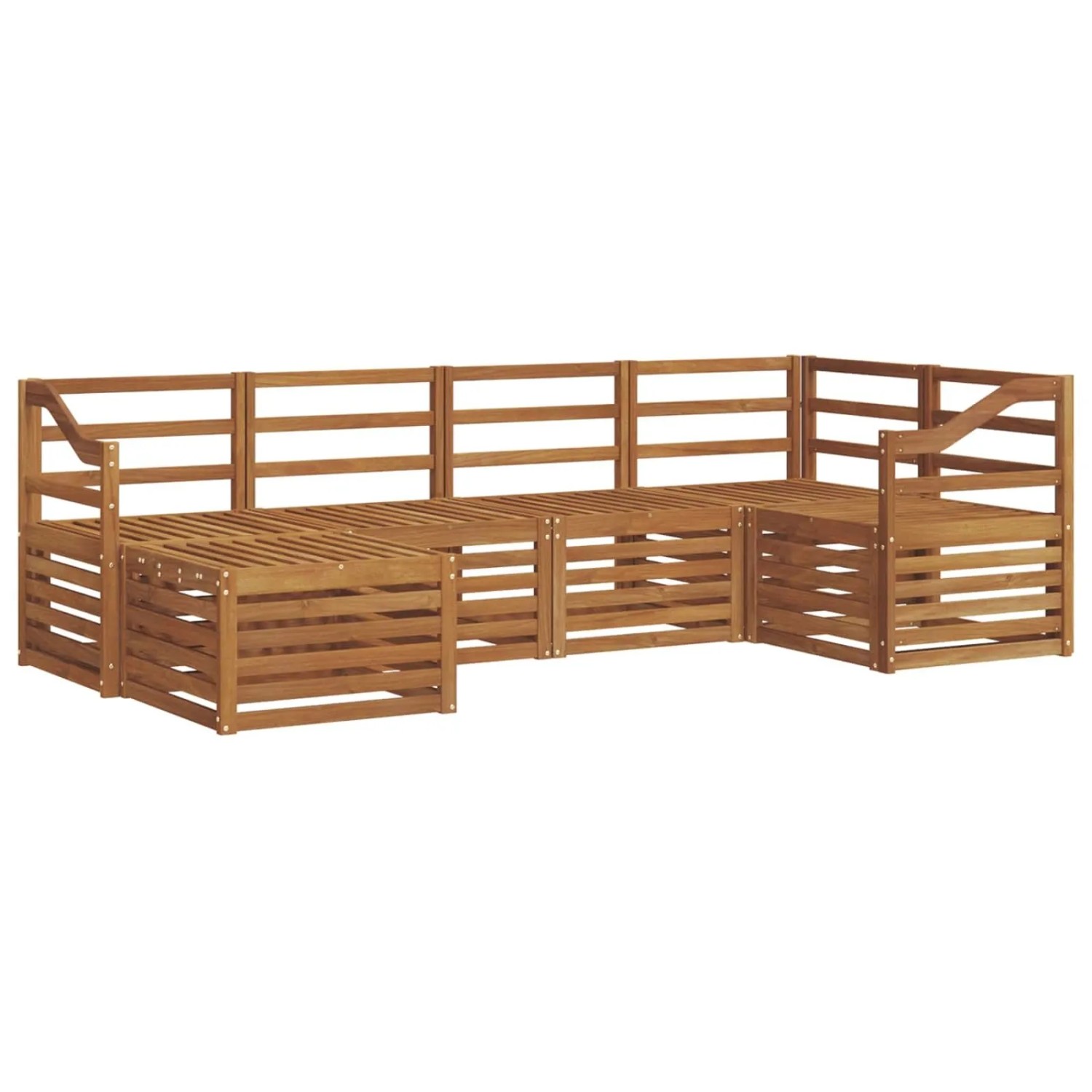 vidaXL Sofagarnituren 6 Tlg Natur Massivholz Akazie 3375104