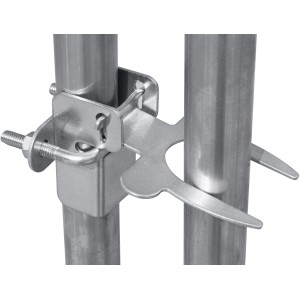 Detailaufnahme: Metallverbinder für Zipper Heimtiergehege, zur sicheren Verbindung der Rohre.