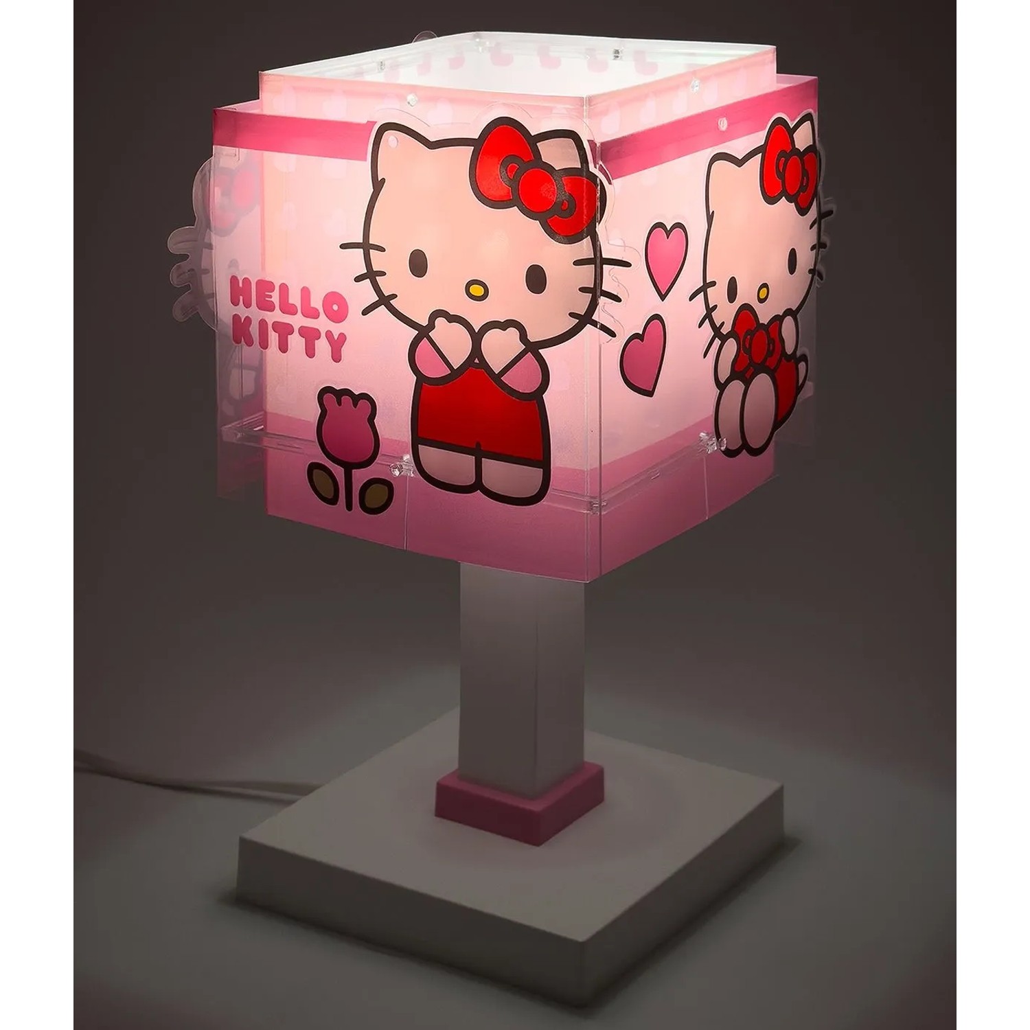 Nachttischlampe mit LED Nachtlicht für Kinder, Hello Kitty Design, für Innenleuchten.
