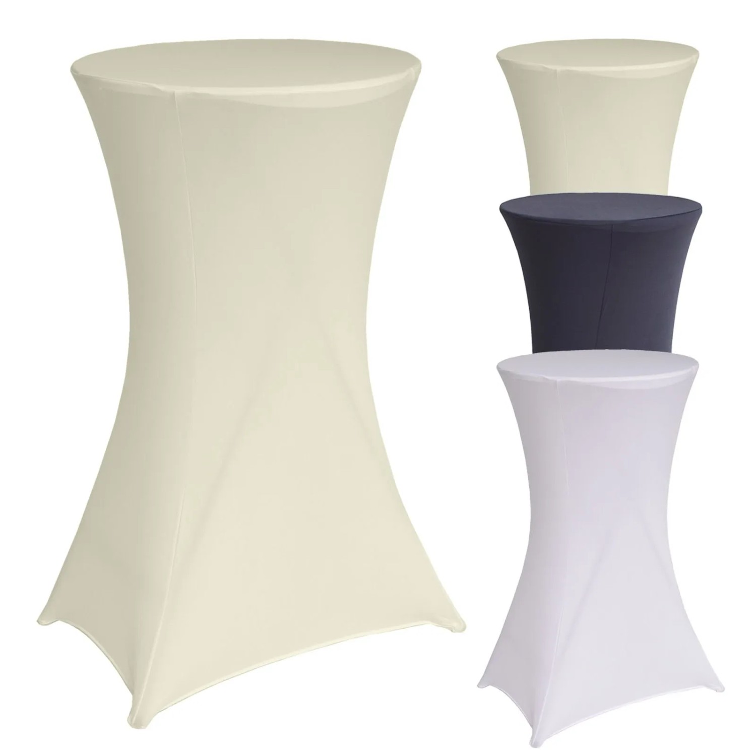 TRUTZHOLM Stehtischhusse Stretch 60cm Beige