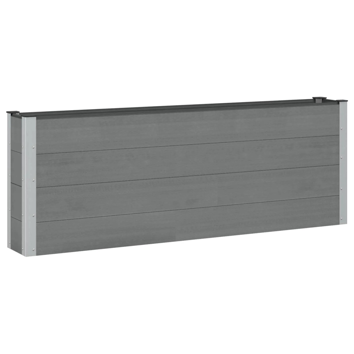 vidaXL Hochbeet Schwarz 200 x 30 x 72 cm WPC und Aluminium 3438796