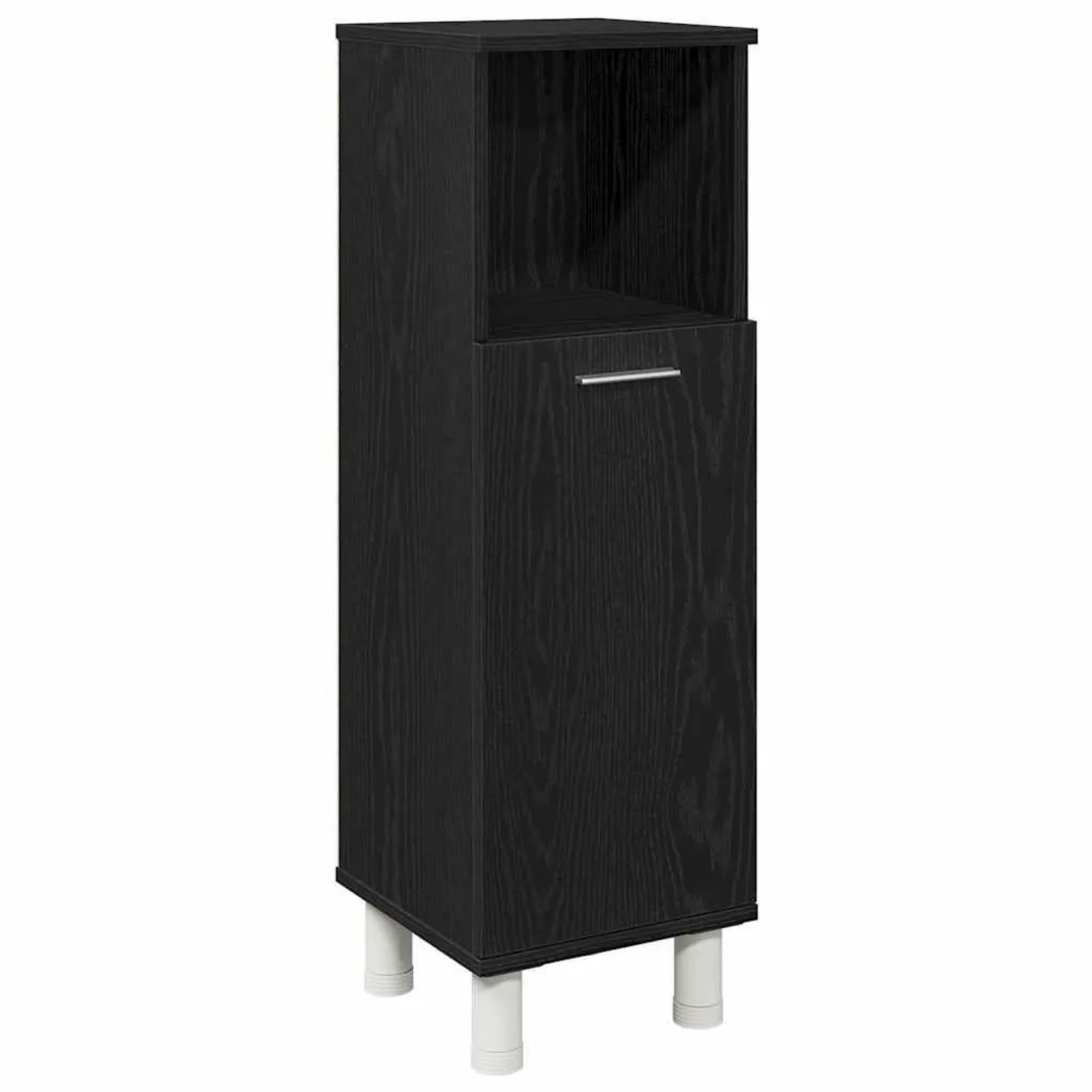 vidaXL Badezimmerschrank mit Tür Schwarz Eichen-Optik 30 x 30 x 95 cm 86251 günstig online kaufen