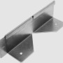 L-Rasenkante Ecke, Rost-Braun, 1,5mm Stahl, 32x12cm, für Beeteinfassung.