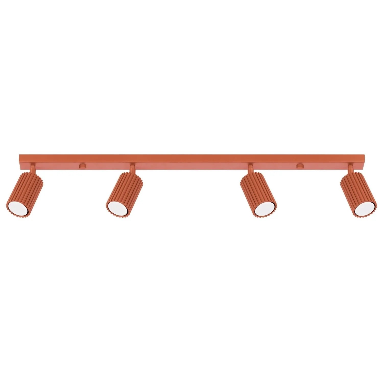 Licht-Erlebnisse Deckenlampe Schwenkbar 81 CM Lang 4-Flammig GU10 Aluminium In Ockerrot