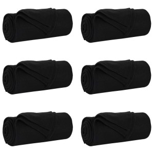 vidaXL Wohndecken 6 Stk Schwarz 240 x 220 cm Fleece 42017067