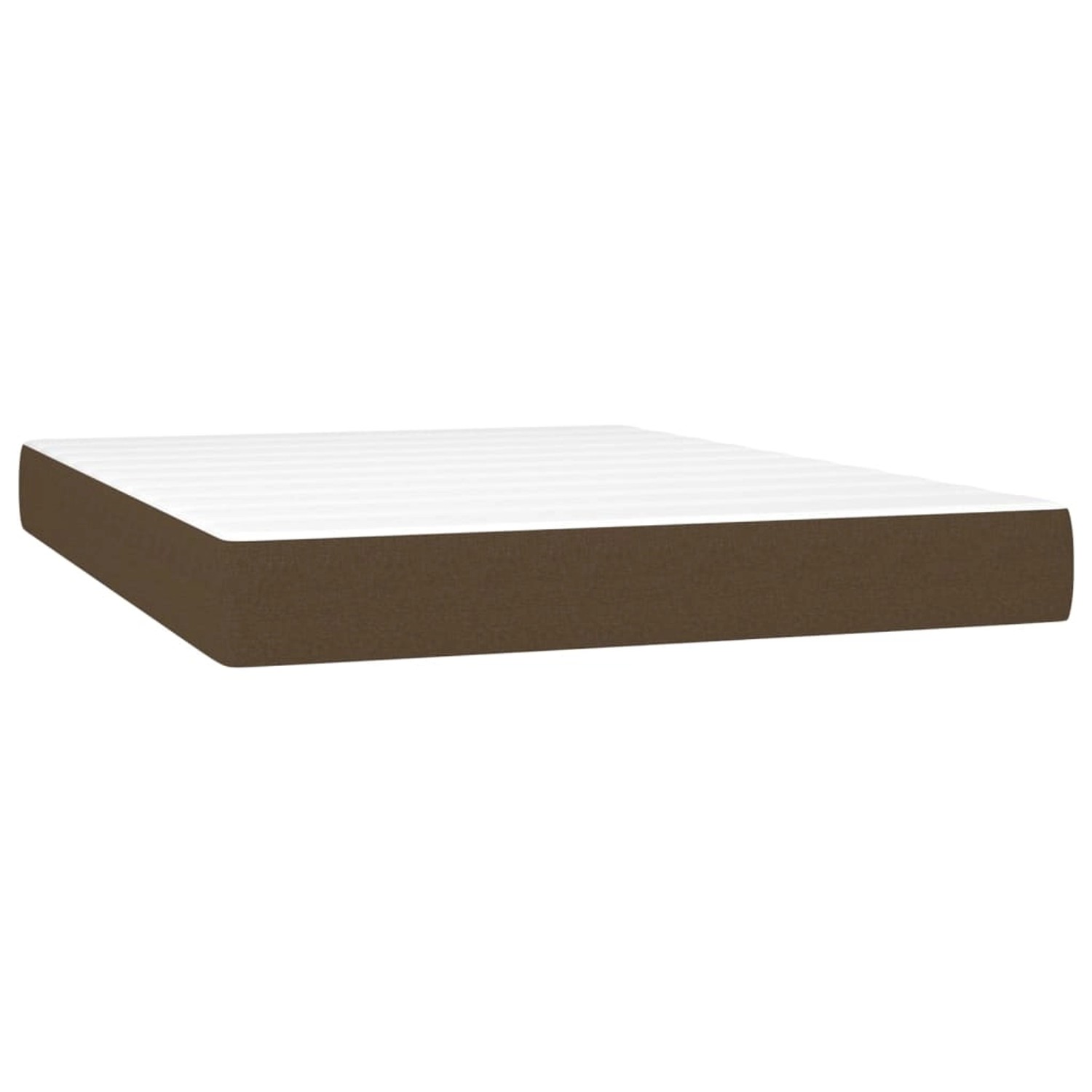 vidaXL Boxspringbett mit Matratze & LED Dunkelbraun 140x190 cm Stoff1468484 günstig online kaufen