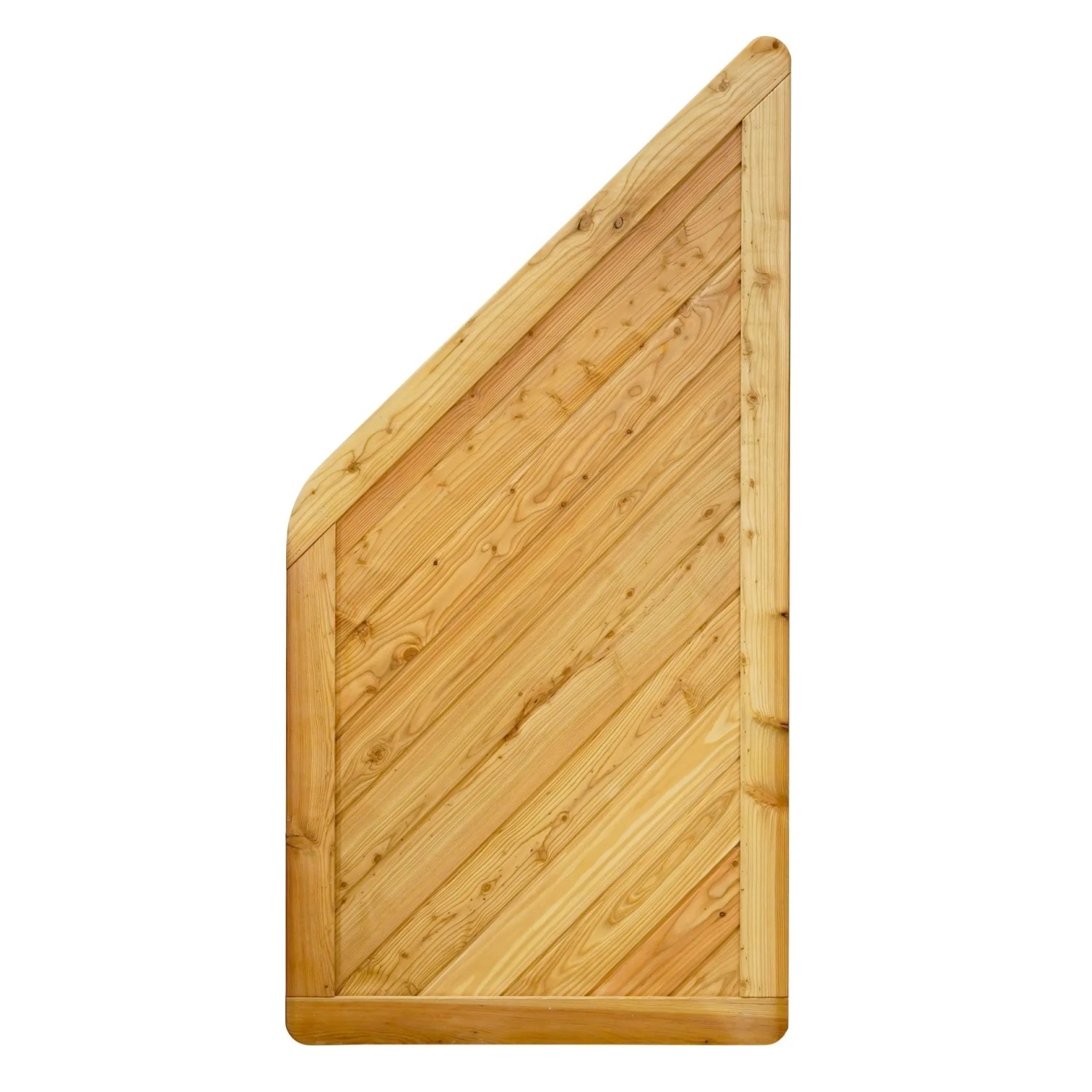 GartenLand Massivzaun NIZZA Gerade 90x180/90 cm Holzzaun Lärche PEFC Massiver Rahmen 44x88 mm Sehr Stabil