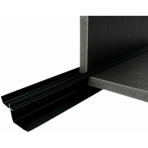 Schwarze Colortree Aluminium Innenecke für Paneele, 2m Montageprofil.