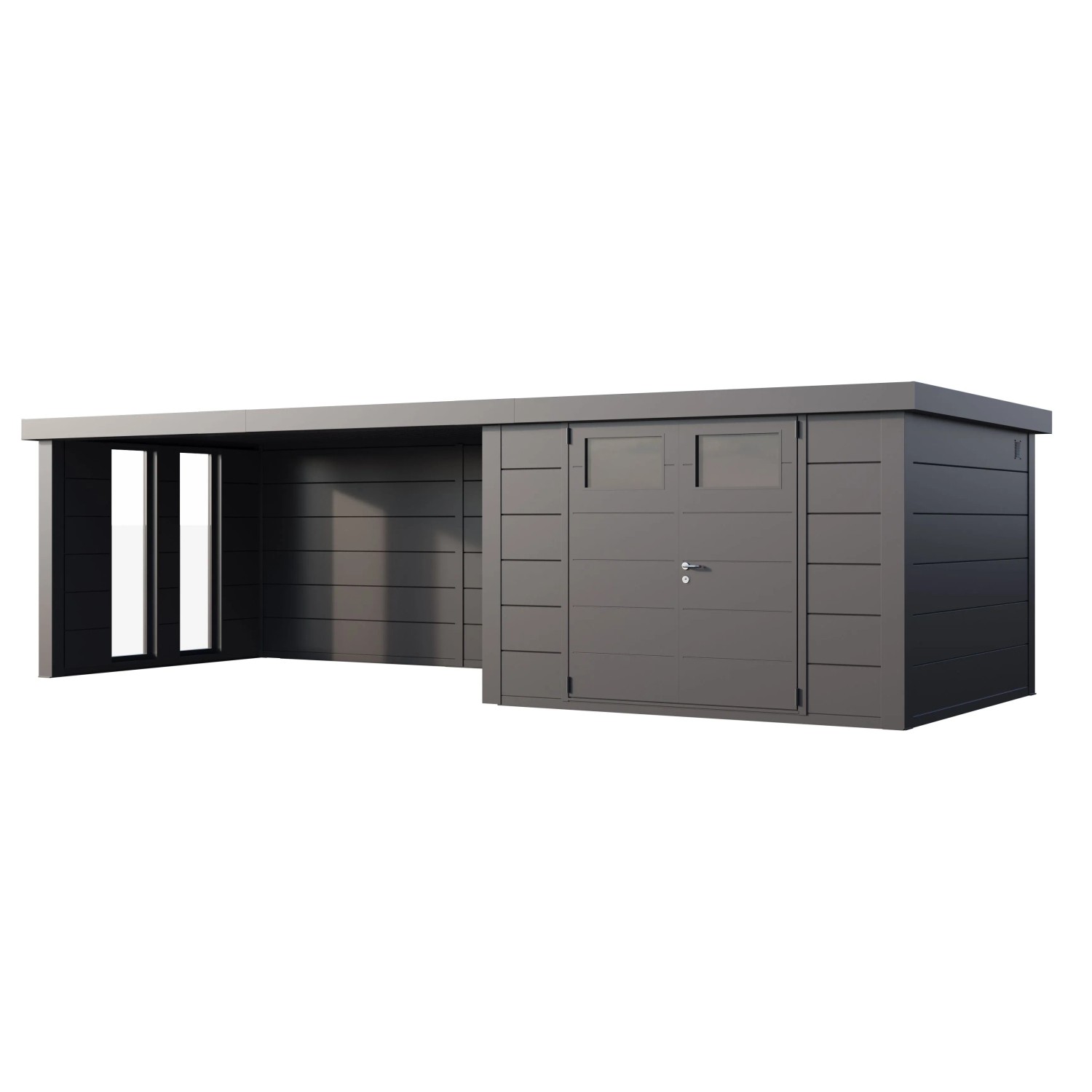 Gerätehaus Classico 3330 Lounge XL Links mit Fenster 792 x 298 cm Anthrazit günstig online kaufen