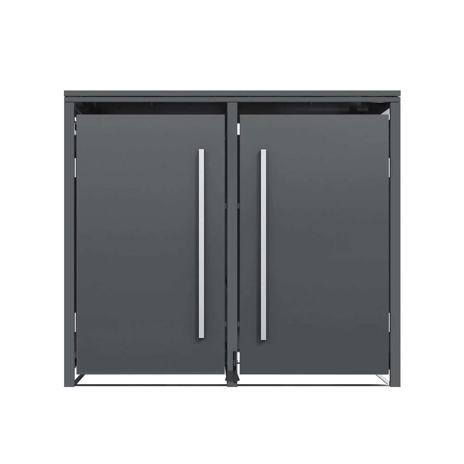 Westmann Mülltonnenbox Pedura 2 mit Fußpedal Anthrazit 80 cm x 132 cm x 116 cm