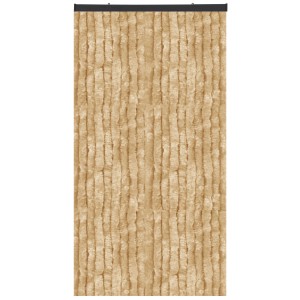 Beiger Arsvita Flauschvorhang/Flauschgardine mit Unistreifen, 56x185 cm, ideal als Fenstervorhang.