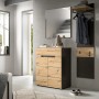 Inn.Furn Garderoben-Set 3-teilig in Eiche und Grau 140 cm Cooper_7