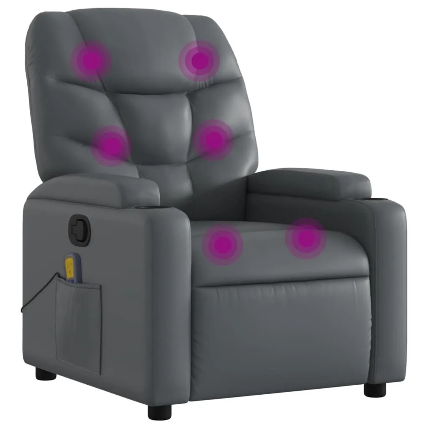 vidaXL Massagesessel Relaxsessel Grau Kunstleder 3205645 günstig online kaufen