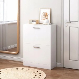 Rebiko Schuhschrank Weiß Garderobe Schuhregal Kommode Modern Loft 60 cm