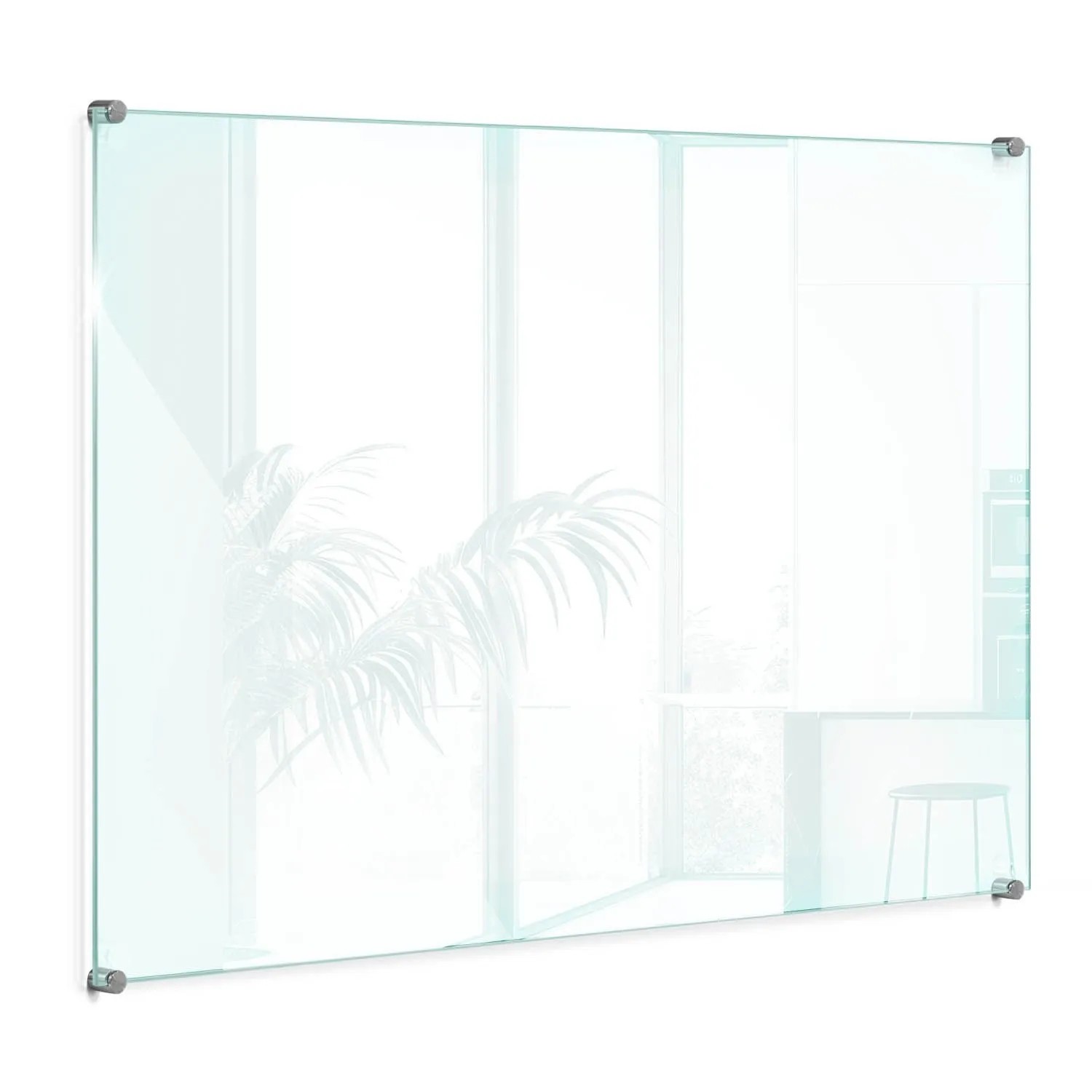 Tulup Küchenrückwand Glas Transparent Glasplatte für die Küche Transparent 80x60 cm Glasrückwand für die Küche Transpare...