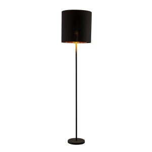 Lindby Stehlampe Nymar 9626244 Modern in Schwarz aus Textil 1-flammig E27 Wohnzimmerleuchte