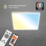 Brilo WiFi Deckenleuchte Slim Smart, weiße LED Panel Leuchte mit App- und Sprachsteuerung, 42x42 cm.