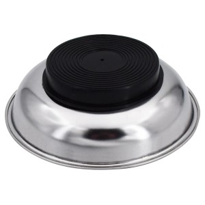 Sintron Magnetschale, Ø 110 mm, aus Aluminium mit gummiertem Magnetfuß.