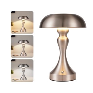 NETTLIFE LED Tischlampe aus Metall L22cm Silber