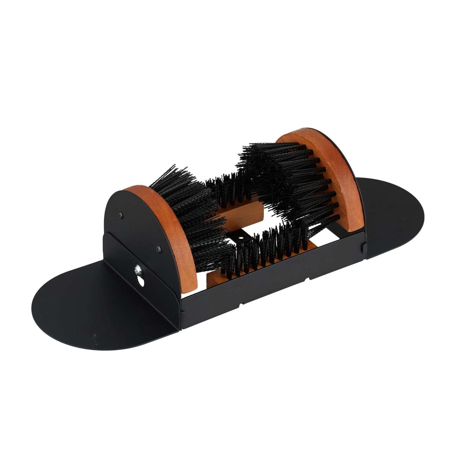 Relaxdays Schuhabstreifer Holz Schwarz Rutschfest 12 x 23 x 15,5 cm 1,7 kg