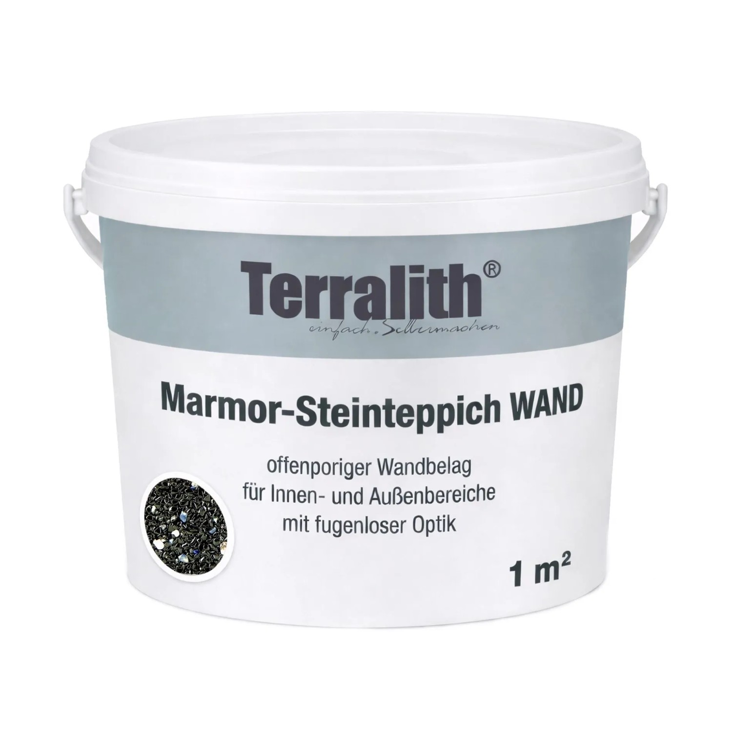 Terralith Edelsteinteppich Wand Sodalith Nero für 1 m²