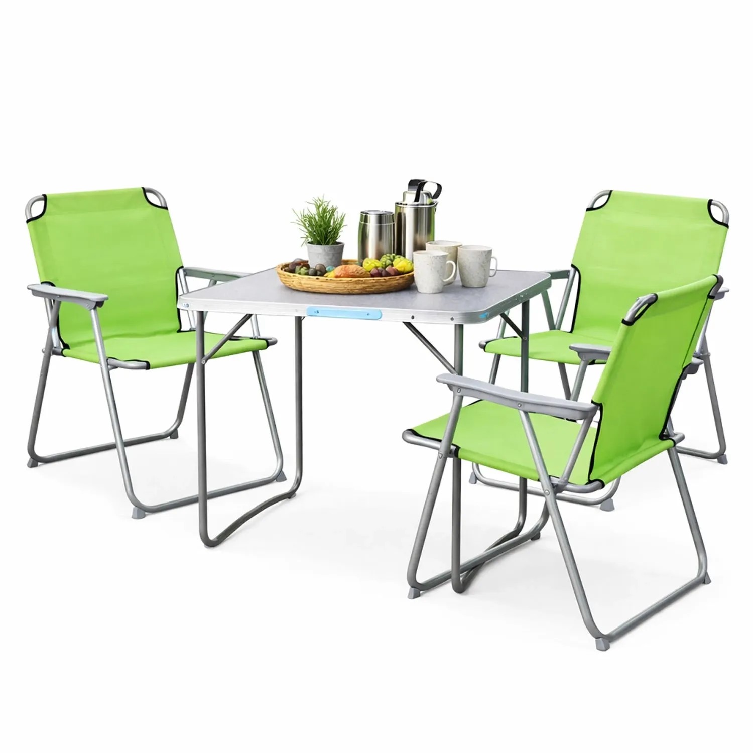 Mojawo XL 4teiliges Campingmöbel Set Alu mit Tragegriff Camping 80x60x68cm günstig online kaufen