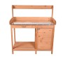 DELUKE Pflanztisch MITA mit Unterschrank Natur Tanne Gärtnertisch Garten-Arbeitstisch Umtopftisch Blumentisch_4