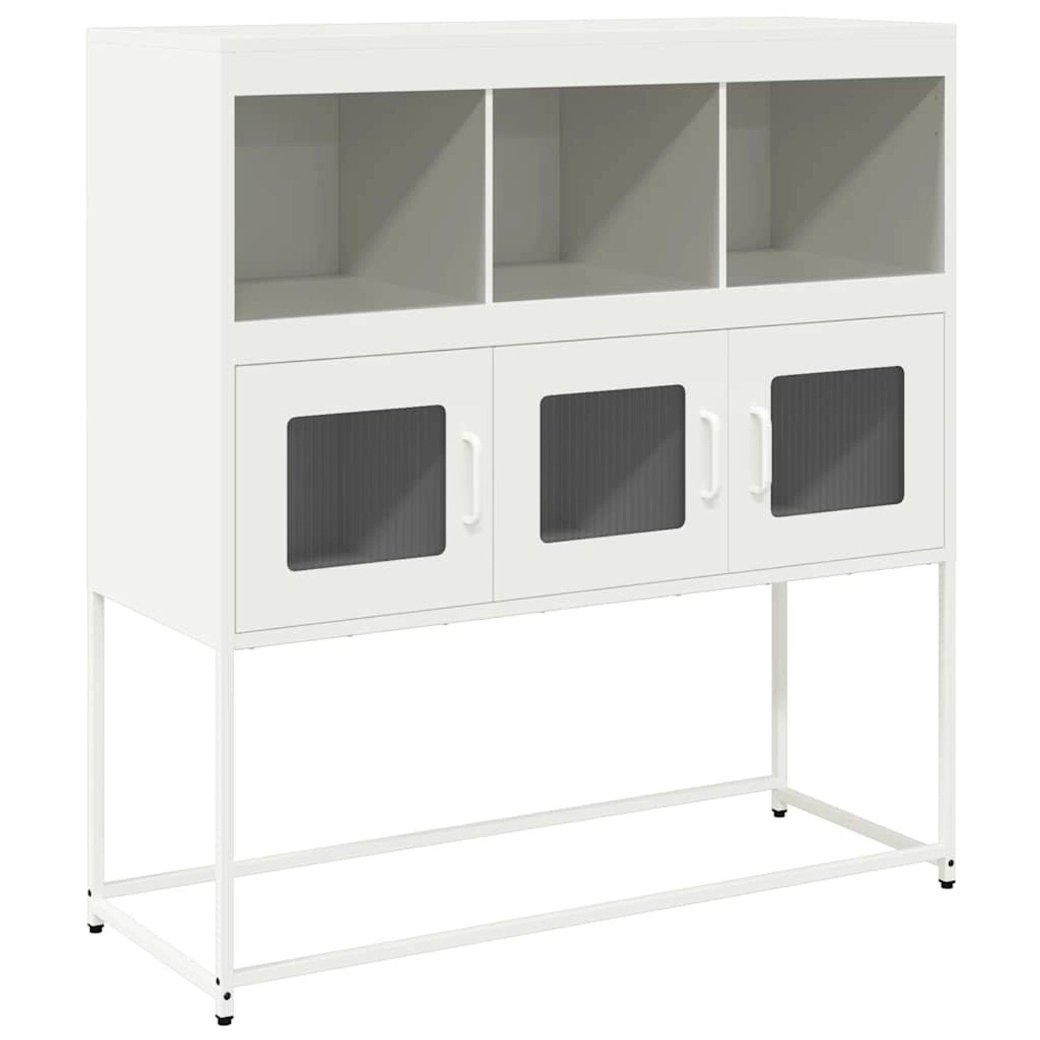 vidaXL Sideboard Weiß 100,5x39x107 cm Kaltgewalzter Stahl 853421 günstig online kaufen