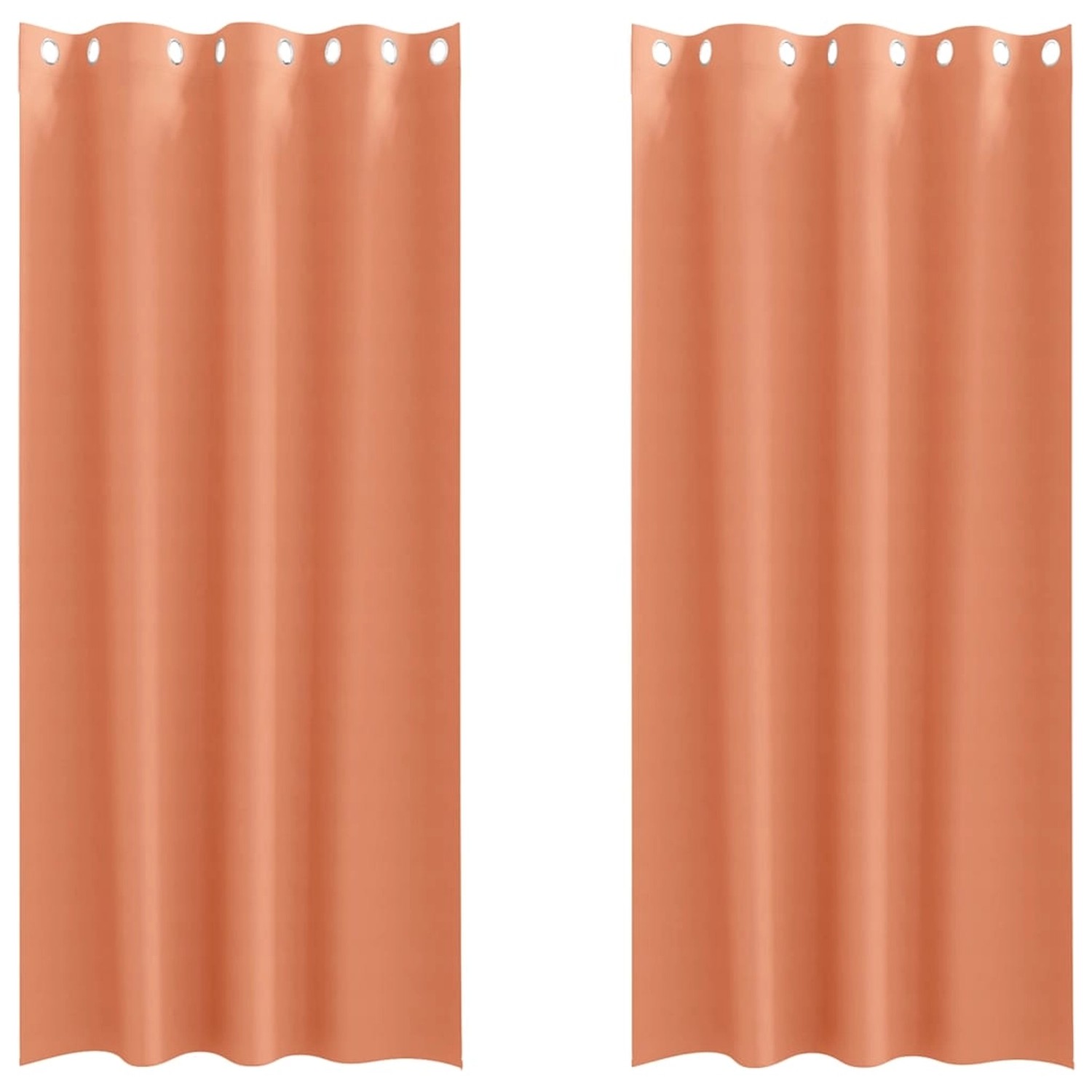 vidaXL Verdunkelungs-Vorhänge mit Ringen Terrakotta Polyester 4107416 günstig online kaufen