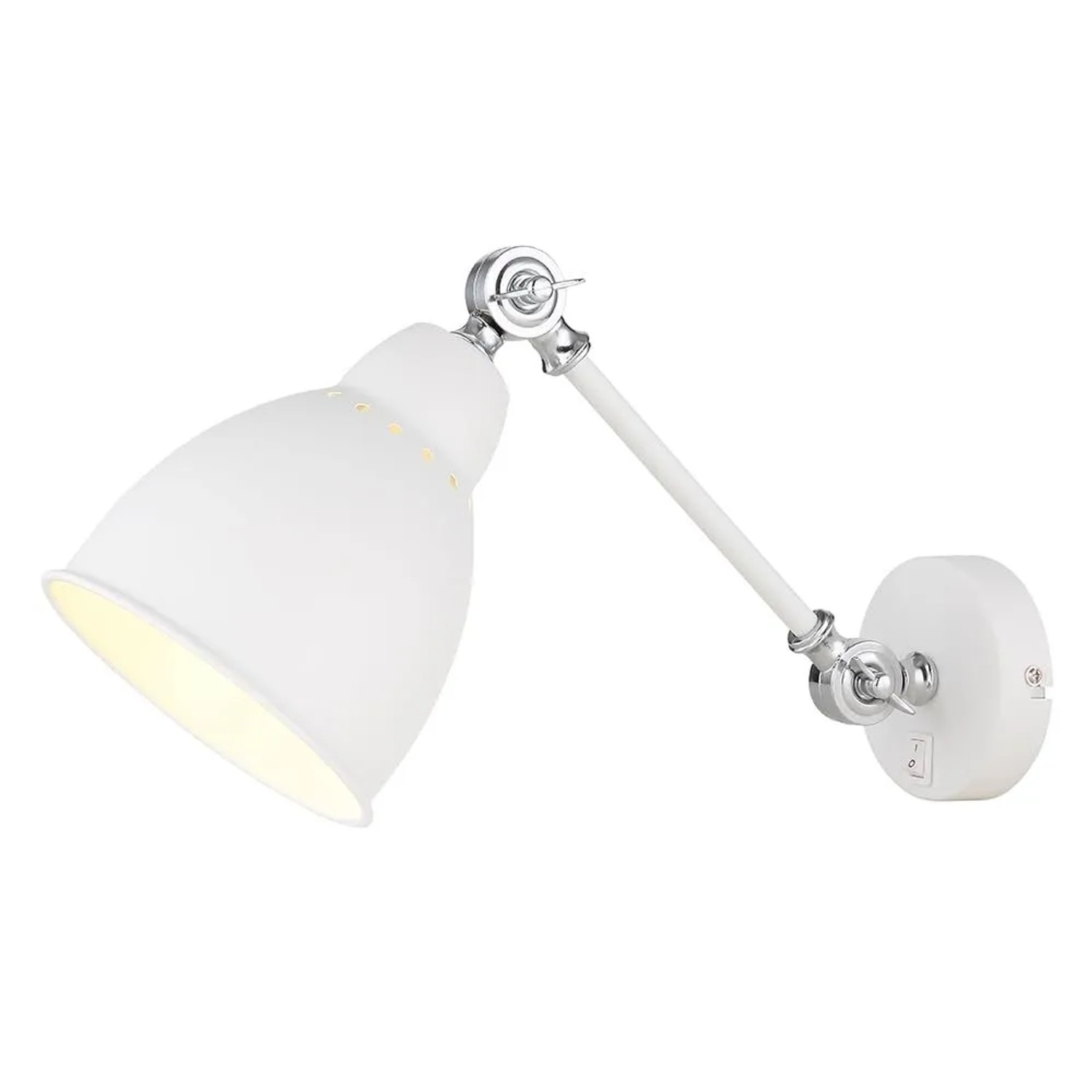 Arte Lamp Wandleuchte Braccio E27 Weiß Metall im Industrie-Design