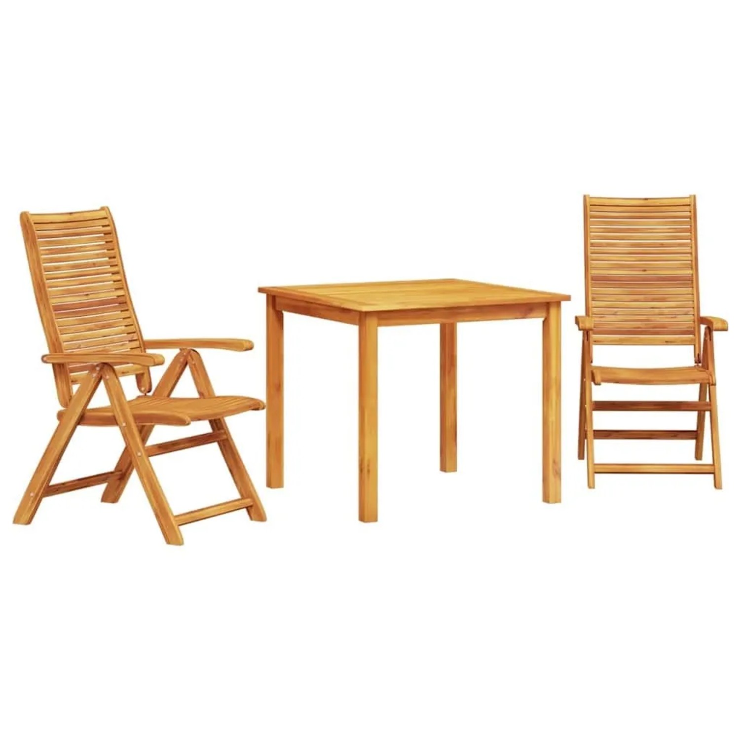vidaXL Garten Essgruppe 3 Stk Braun Massivholz Akazie 3375630