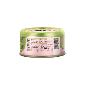 Lucky Lou Katzen-Nassfutter Thunfisch Gemüse, 70g Dose. Ergänzungsfutter für Katzen mit Thunfisch und Gemüse.