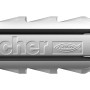 Detailaufnahme eines grauen Fischer Dübels. Ideal für die Meister-Box Wohnraum.