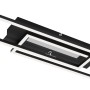 Moderne, schwarze LED-Deckenleuchte Frame Mid von Brilo mit rechteckigem Design.