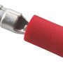 Rote Rundsteckhülse für Autoelektrik, 0,5-1,5 mm² Kabelquerschnitt.