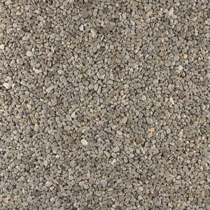 Terralith Marmor Steinteppich Grigio Platino. Feiner, gerundeter Naturstein-Kies (2-4 mm) in Steingrau für Außen.
